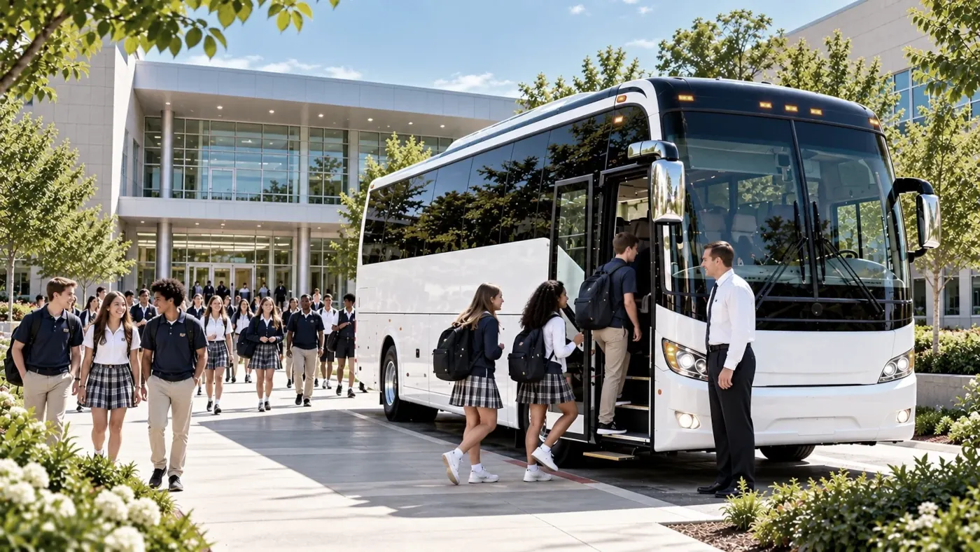 Charter motorcoach transportation for school and university groups